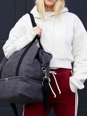 Lo & Sons Catalina Deluxe Large Weekender Bag Eco Friendly Canvas Midnight Ash